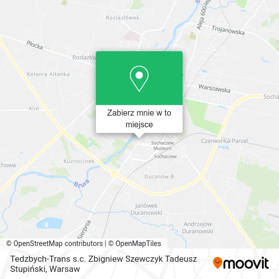 Mapa Tedzbych-Trans s.c. Zbigniew Szewczyk Tadeusz Stupiński