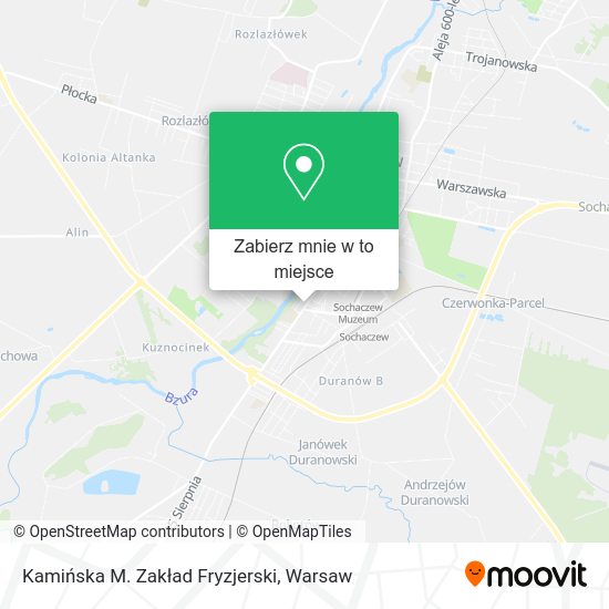 Mapa Kamińska M. Zakład Fryzjerski