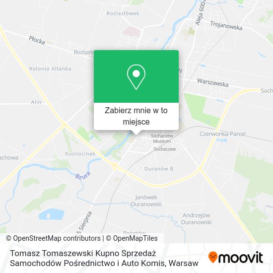 Mapa Tomasz Tomaszewski Kupno Sprzedaż Samochodów Pośrednictwo i Auto Komis