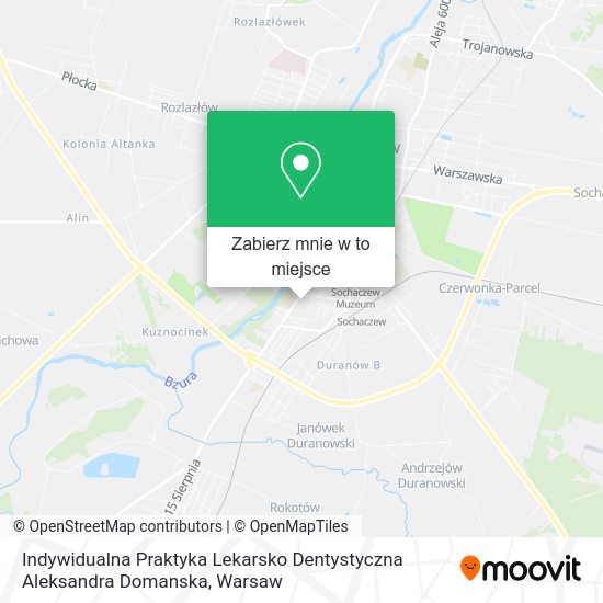 Mapa Indywidualna Praktyka Lekarsko Dentystyczna Aleksandra Domanska