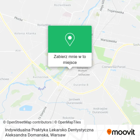 Mapa Indywidualna Praktyka Lekarsko Dentystyczna Aleksandra Domanska