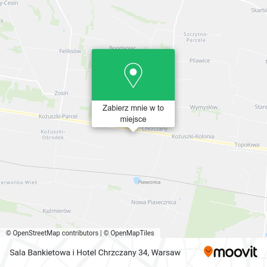 Mapa Sala Bankietowa i Hotel Chrzczany 34