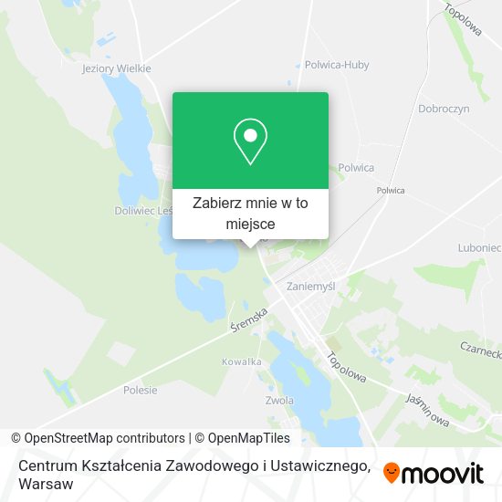 Mapa Centrum Kształcenia Zawodowego i Ustawicznego