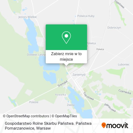 Mapa Gospodarstwo Rolne Skarbu Państwa. Państwa Pomarzanowice