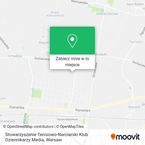 Mapa Stowarzyszenie Tenisowo-Narciarski Klub Dziennikarzy Media