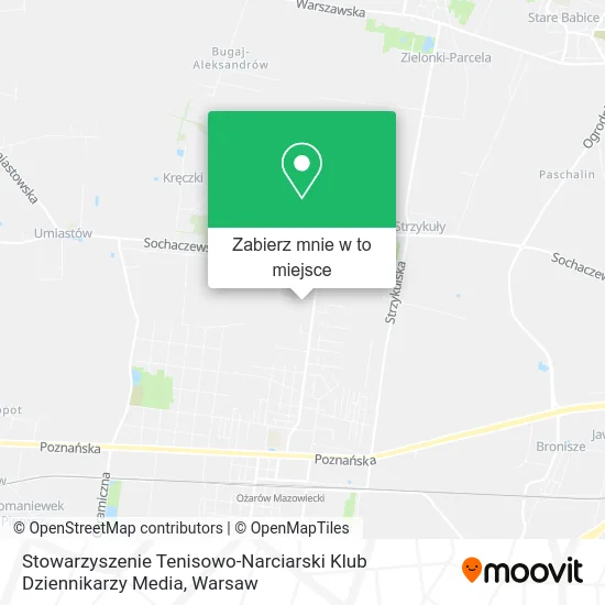 Mapa Stowarzyszenie Tenisowo-Narciarski Klub Dziennikarzy Media