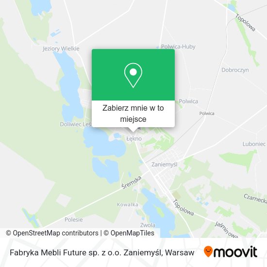 Mapa Fabryka Mebli Future sp. z o.o. Zaniemyśl