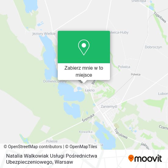 Mapa Natalia Walkowiak Usługi Pośrednictwa Ubezpieczeniowego