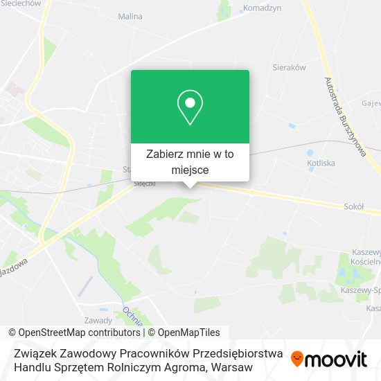 Mapa Związek Zawodowy Pracowników Przedsiębiorstwa Handlu Sprzętem Rolniczym Agroma