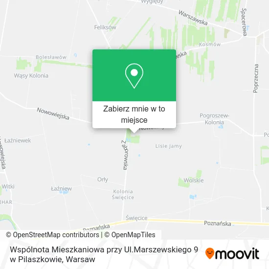 Mapa Wspólnota Mieszkaniowa przy Ul.Marszewskiego 9 w Pilaszkowie
