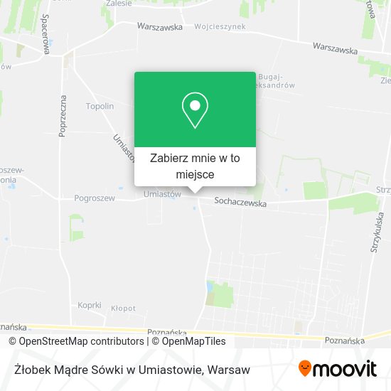 Mapa Żłobek Mądre Sówki w Umiastowie