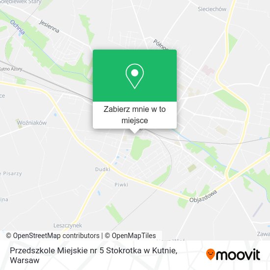 Mapa Przedszkole Miejskie nr 5 Stokrotka w Kutnie