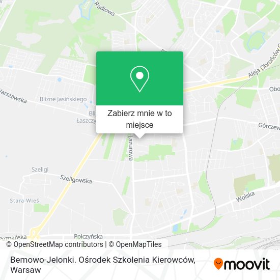 Mapa Bemowo-Jelonki. Ośrodek Szkolenia Kierowców