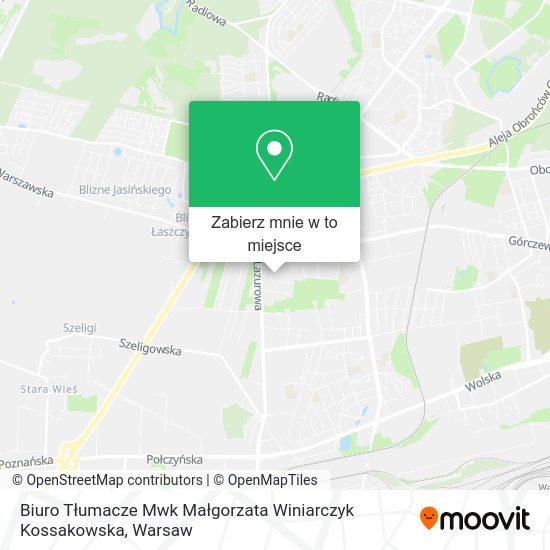 Mapa Biuro Tłumacze Mwk Małgorzata Winiarczyk Kossakowska