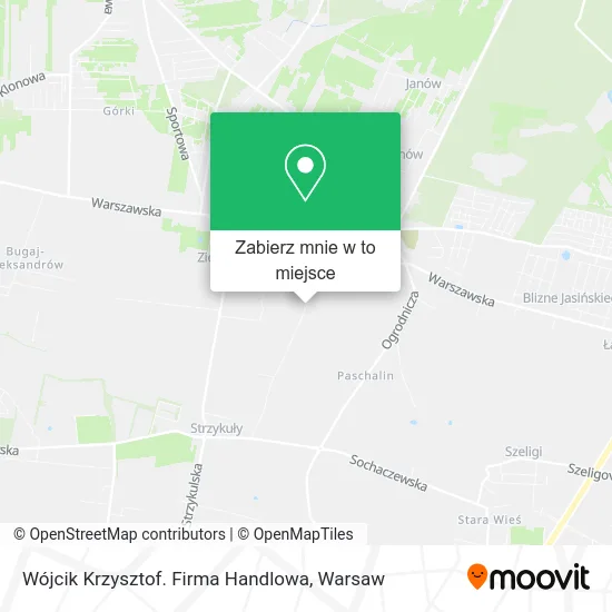 Mapa Wójcik Krzysztof. Firma Handlowa