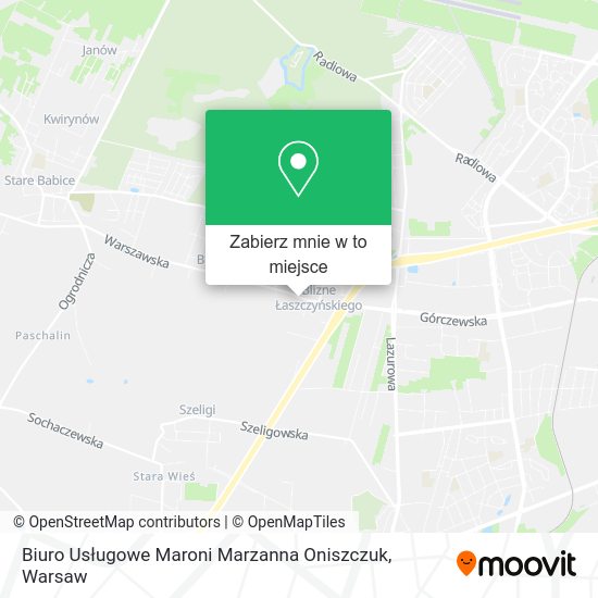 Mapa Biuro Usługowe Maroni Marzanna Oniszczuk