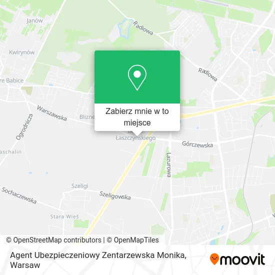 Mapa Agent Ubezpieczeniowy Zentarzewska Monika