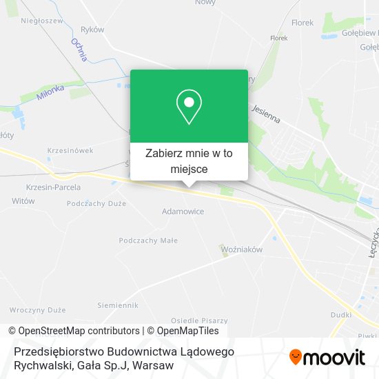 Mapa Przedsiębiorstwo Budownictwa Lądowego Rychwalski, Gała Sp.J