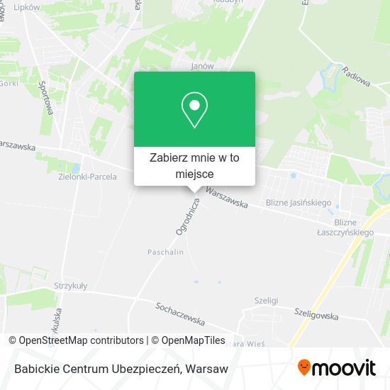 Mapa Babickie Centrum Ubezpieczeń