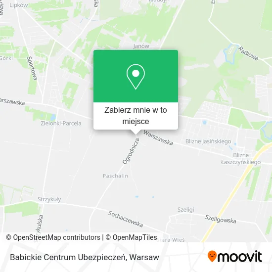 Mapa Babickie Centrum Ubezpieczeń