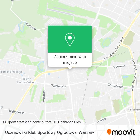 Mapa Uczniowski Klub Sportowy Ogrodowa