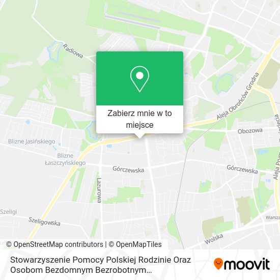 Mapa Stowarzyszenie Pomocy Polskiej Rodzinie Oraz Osobom Bezdomnym Bezrobotnym Niepełnosprawnym