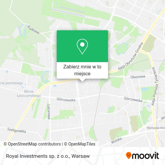 Mapa Royal Investments sp. z o.o.