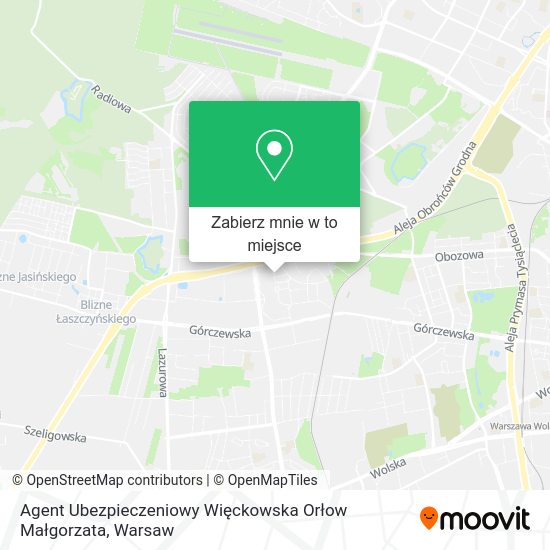 Mapa Agent Ubezpieczeniowy Więckowska Orłow Małgorzata