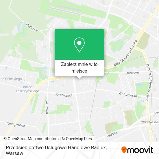 Mapa Przedsiebiorstwo Uslugowo Handlowe Radlux