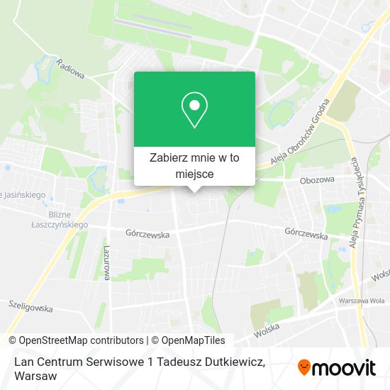 Mapa Lan Centrum Serwisowe 1 Tadeusz Dutkiewicz