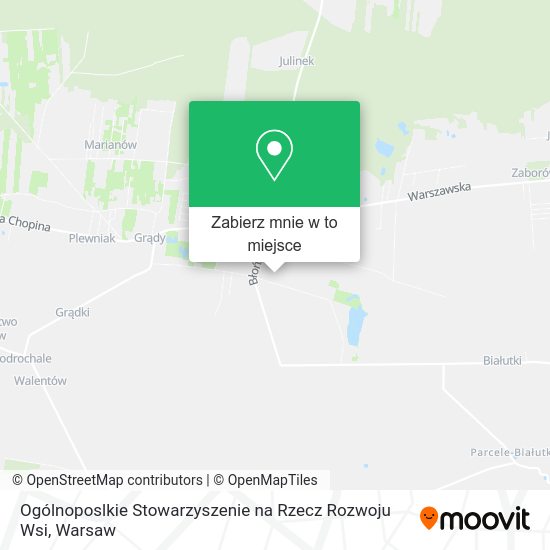 Mapa Ogólnoposlkie Stowarzyszenie na Rzecz Rozwoju Wsi