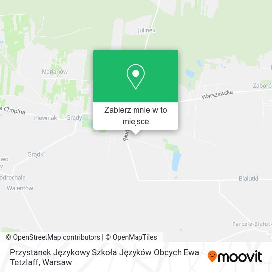 Mapa Przystanek Językowy Szkoła Języków Obcych Ewa Tetzlaff