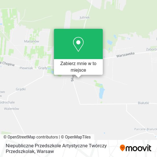 Mapa Niepubliczne Przedszkole Artystyczne Twórczy Przedszkolak