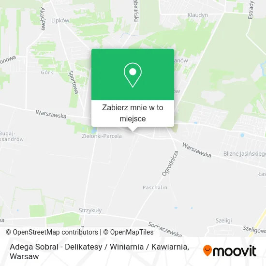 Mapa Adega Sobral - Delikatesy / Winiarnia / Kawiarnia