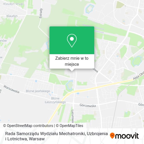 Mapa Rada Samorządu Wydziału Mechatroniki, Uzbrojenia i Lotnictwa