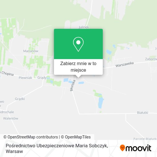 Mapa Pośrednictwo Ubezpieczeniowe Maria Sobczyk