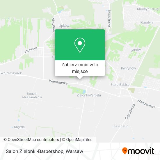 Mapa Salon Zielonki-Barbershop