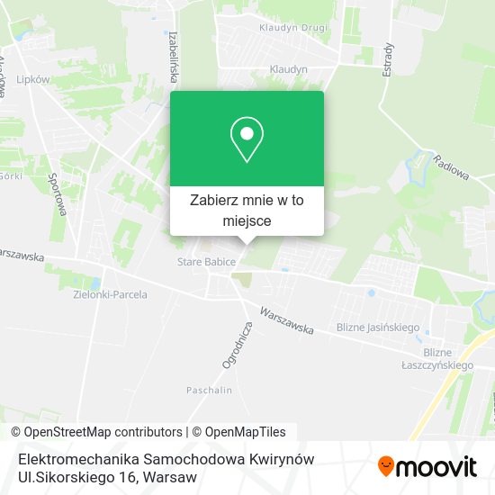 Mapa Elektromechanika Samochodowa Kwirynów Ul.Sikorskiego 16