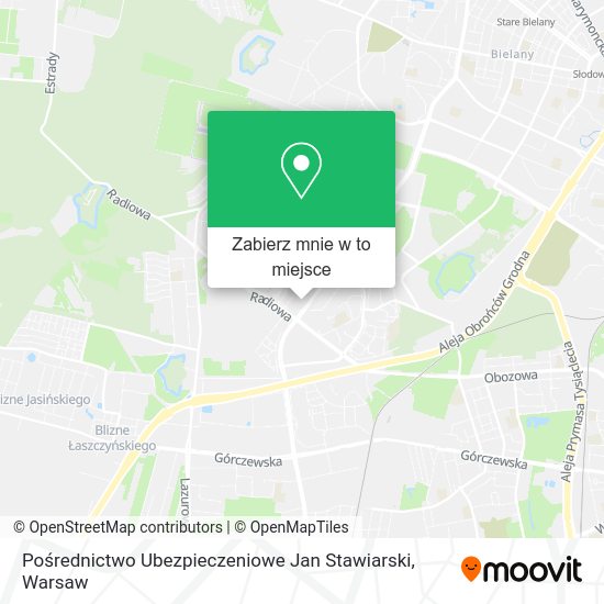 Mapa Pośrednictwo Ubezpieczeniowe Jan Stawiarski