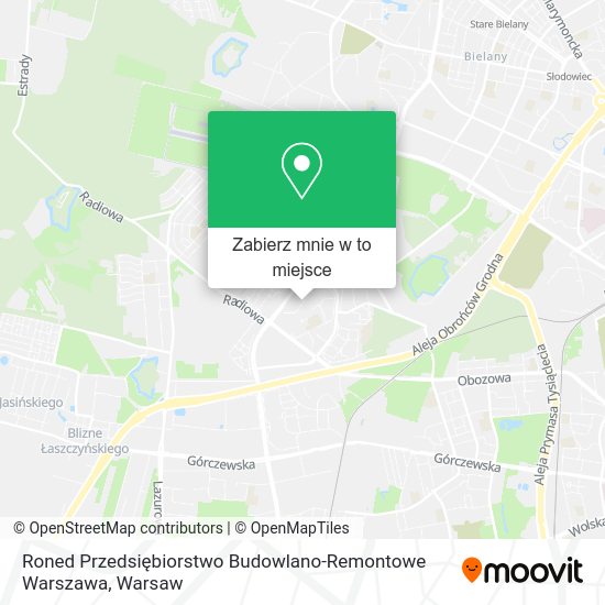 Mapa Roned Przedsiębiorstwo Budowlano-Remontowe Warszawa