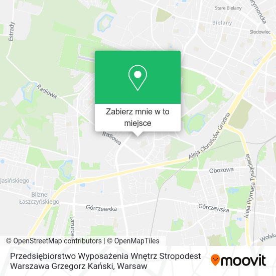 Mapa Przedsiębiorstwo Wyposażenia Wnętrz Stropodest Warszawa Grzegorz Kański