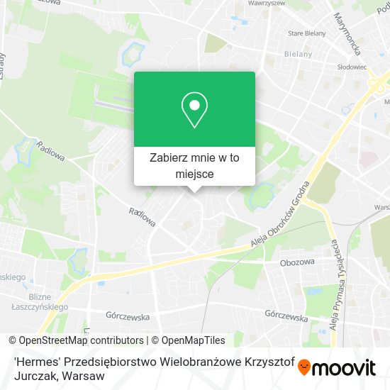 Mapa 'Hermes' Przedsiębiorstwo Wielobranżowe Krzysztof Jurczak