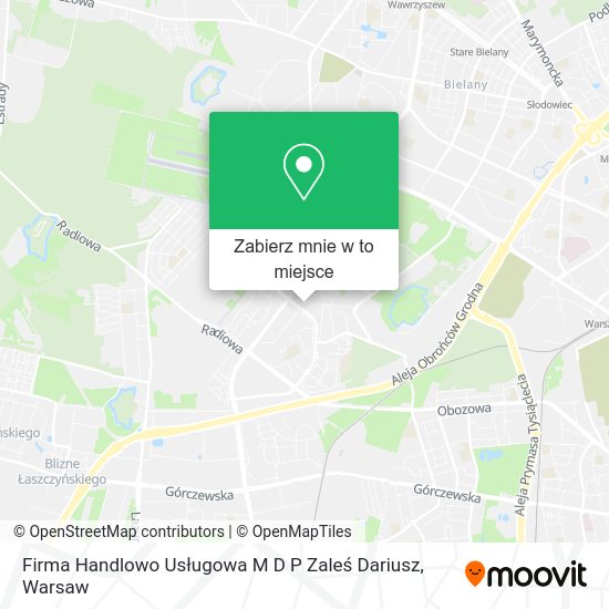 Mapa Firma Handlowo Usługowa M D P Zaleś Dariusz