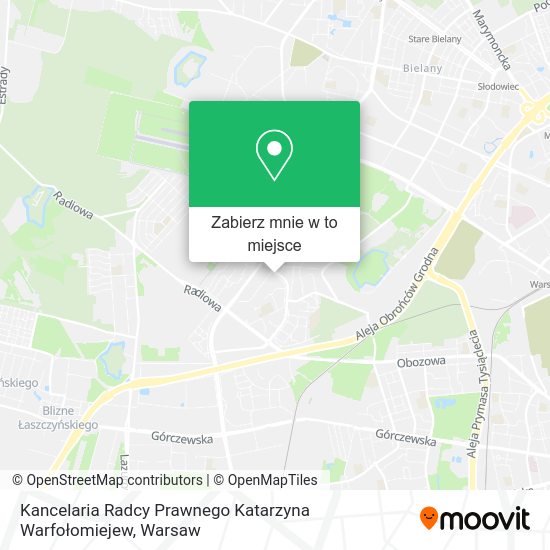 Mapa Kancelaria Radcy Prawnego Katarzyna Warfołomiejew