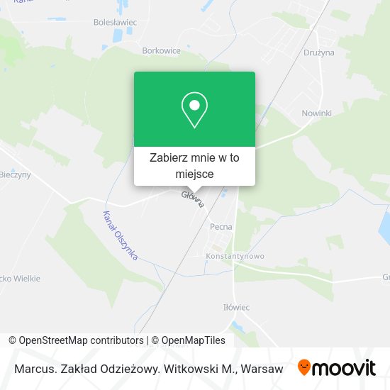 Mapa Marcus. Zakład Odzieżowy. Witkowski M.