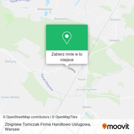 Mapa Zbigniew Tomczak Firma Handlowo Usługowa