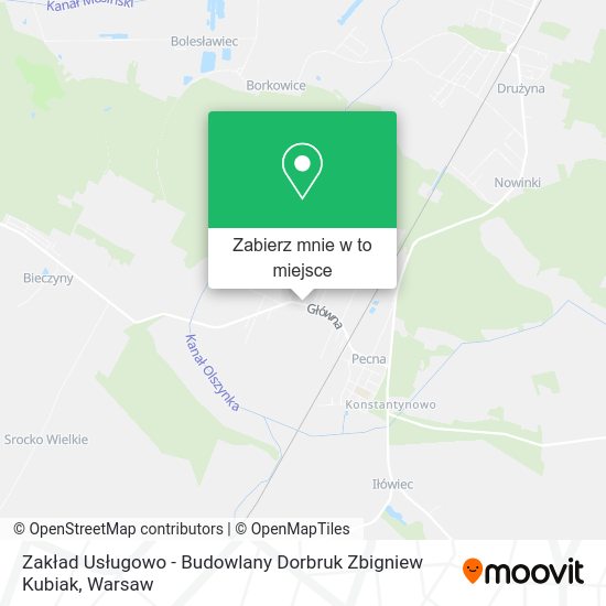 Mapa Zakład Usługowo - Budowlany Dorbruk Zbigniew Kubiak