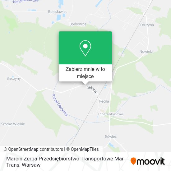 Mapa Marcin Zerba Przedsiębiorstwo Transportowe Mar Trans