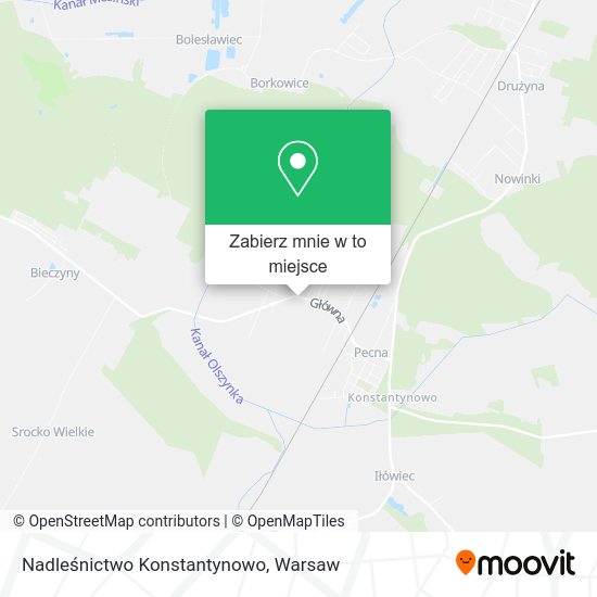 Mapa Nadleśnictwo Konstantynowo