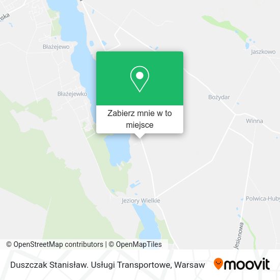 Mapa Duszczak Stanisław. Usługi Transportowe